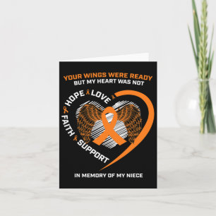 Women Men In Memory Of My Niece Leukaemia Awarenes Card
