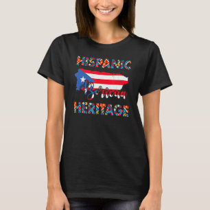 Women Men Puerto Rican Flag Hispanic Heritage Bori T-Shirt