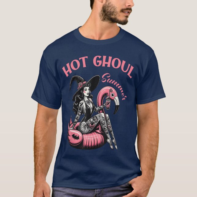 Women Mens Funny Halloween Hot Ghoul Summer Summer T-Shirt (Front)