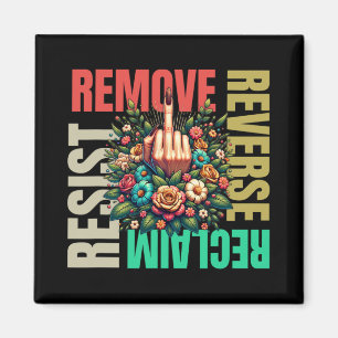 Women Middle Finger Remove Reverse Reclaim Resist Magnet