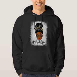 Women Mom Life Bleached Funny Mom Life Leopard Mes Hoodie
