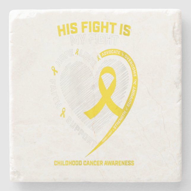 Women Mom Men Grandson Son Gold Childhood Gift Stone Coaster (Front)