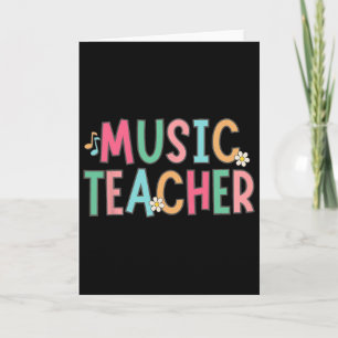 Women Music Teacher First Day Of School Elementary Card