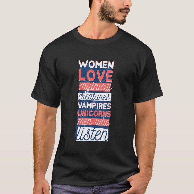 Women Mythical Creatures Vampires Unicorns Men T-Shirt (Front)