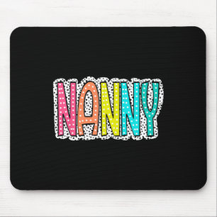 Women Nanny Dalmatian Dots Mama Nana Grandma Mothe Mouse Pad