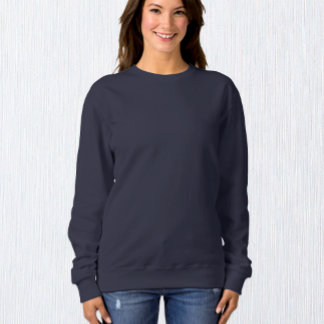 Women Navy Blue Sweatshirt / Customize