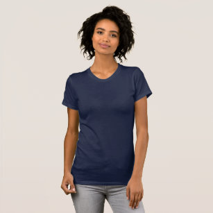 Women Navy Blue T-Shirt / Customize
