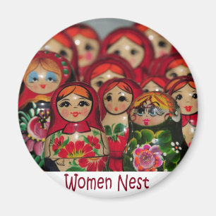 Women Nest, Russian Nesting Dolls Magnet