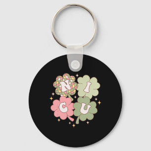 Women Nicu Nurse St Patrick's Day Neonatal Icu Sha Keychain