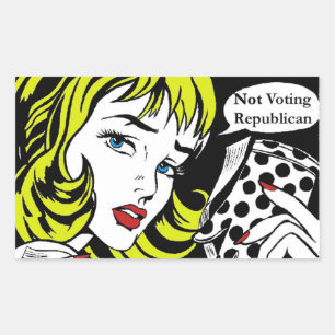 WOMEN NOT VOTING REPUBLICAN SQUARE STICKER