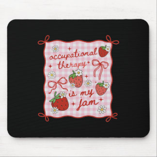Women Occupational Therapy Cute Strawberry Ot Back Mouse Pad