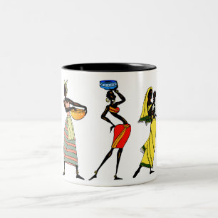 Women of Africa Two-Tone Coffee Mug
