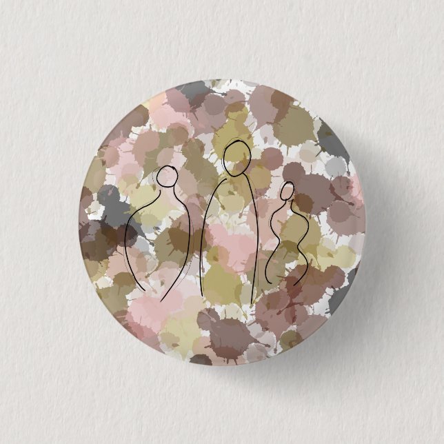 Women of all walks of life 1 inch round button (Front)