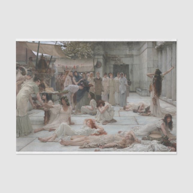 Women of Amphissa (by Sir Lawrence Alma-Tadema) Tissue Paper (Front)