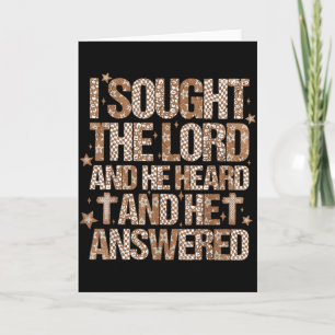 Women Of Faith I Sought The Lord And He Heard Chri Card
