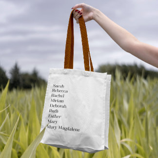 Women of Scripture Feminine Cute Typography Tote Bag