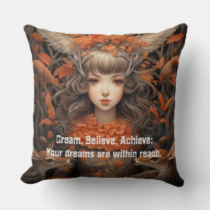 Women of the woods: Dream Achieve Throw Pillow
