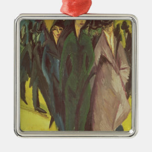 Women on the Street, 1915 Metal Ornament