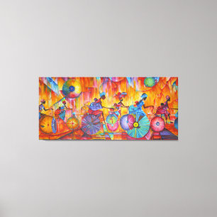 Women on Wheels stretched canvas print.