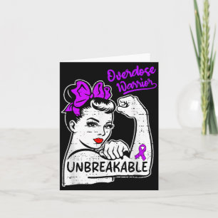 Women Overdose Warrior Awareness Month Ribbon Card