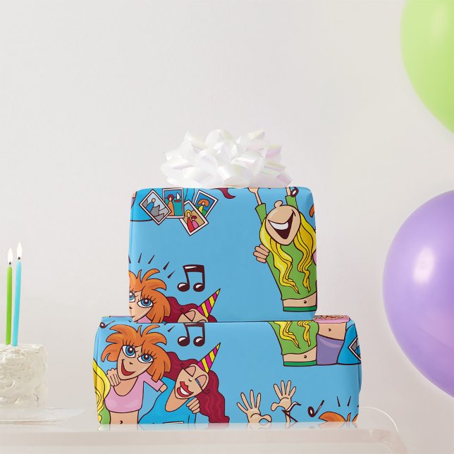 Women Partying Wrapping Paper (Creator Uploaded)