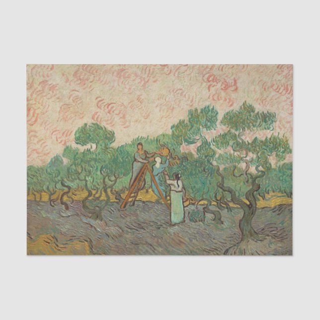 Women Picking Olives, Van Gogh Tissue Paper (Front)
