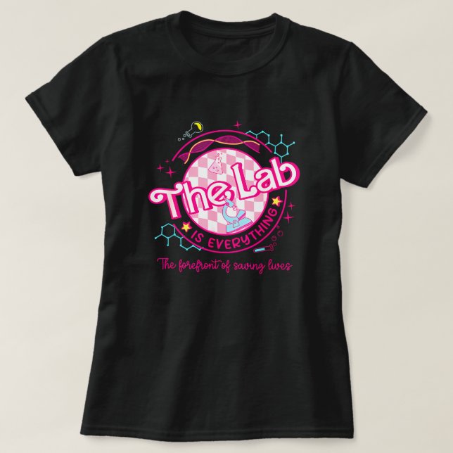 Women Pink Lab Week 2024 Medical Lab Science Lab  T-Shirt (Design Front)
