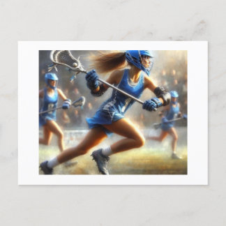 Women Playing Lacrosse,  Postcard