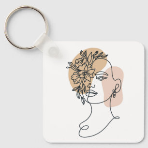 Women portrait keychain