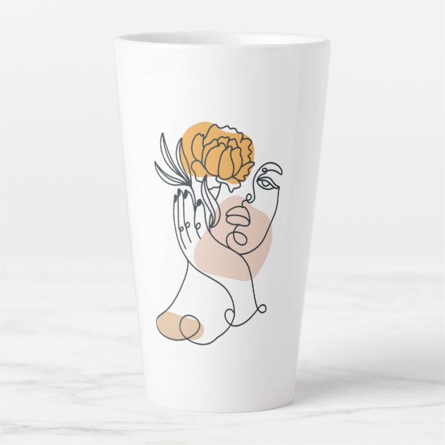 Women portrait latte mug (Front)