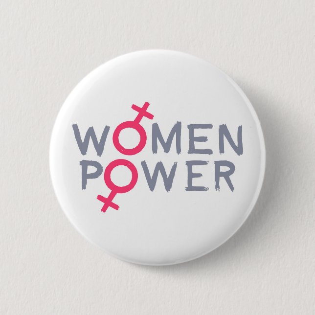 Women Power 2 Inch Round Button (Front)