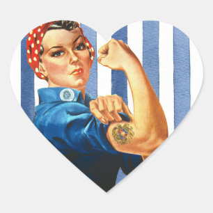 Women Power Heart Sticker