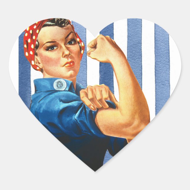 Women Power Heart Sticker (Front)