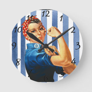 Women Power Round Clock