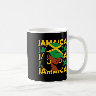 Women Proud Jamaican Patriotic Afro Black Woman Ja Coffee Mug