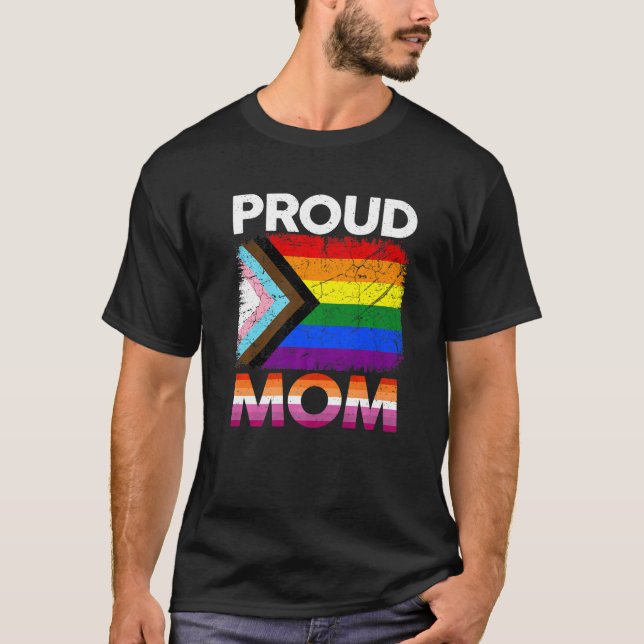 Women Proud Mom Transgender Pride Lesbian Lgbt Fat T-Shirt (Front)