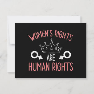 Women Rights Women's Rights Are Human Rights Femin Holiday Card
