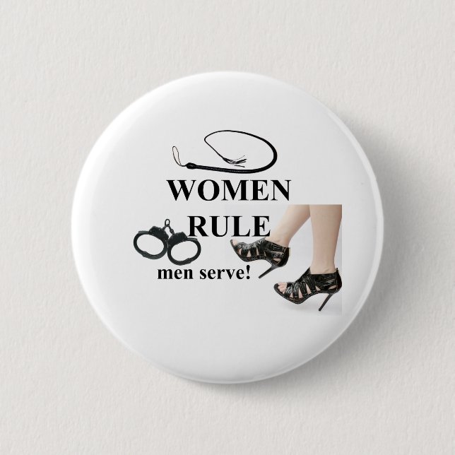 WOMEN RULE 2 INCH ROUND BUTTON (Front)