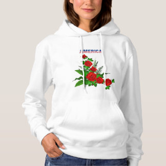 Women’s Basic Hooded Sweatshirt – Elegant Rose Ame