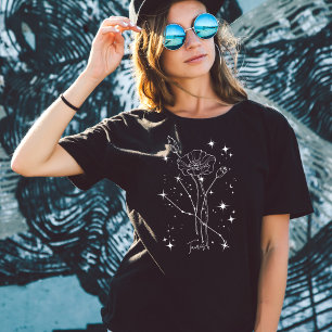 Women’s Black Illustrated Zodiac T-Shirt