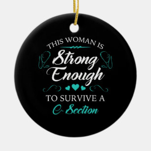 Women’s C-Section Recovery Ceramic Ornament