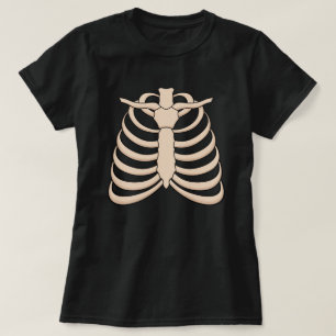 Women’s Cartoon Ribcage Halloween T-Shirt