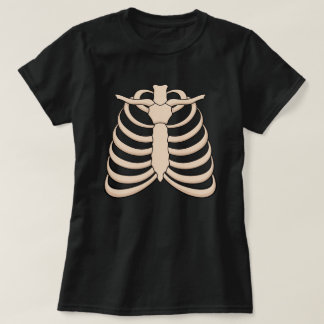 Women’s Cartoon Ribcage Halloween T-Shirt