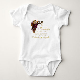Women’s Christian Bible Faith Verse: Be Thankful Baby Bodysuit