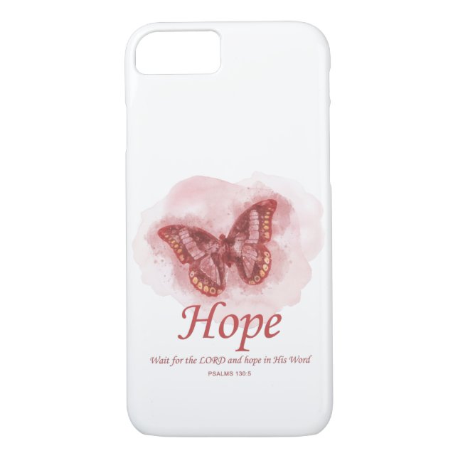 Women’s Christian Butterfly Bible Verse: Hope Case-Mate iPhone Case (Back)