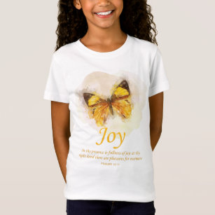 Women’s Christian Butterfly Bible Verse: Joy T-Shirt