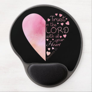 Women’s Christian Heart Faith Trust in the Lord Gel Mouse Pad
