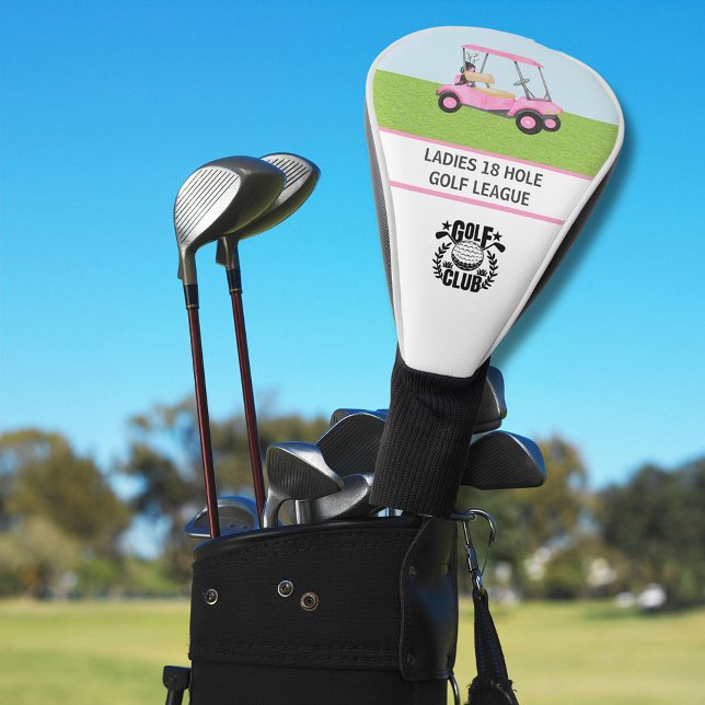 Women’s Golf League Pink Cart Logo Message * Golf Head Cover (Creator Uploaded)