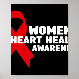 Women’s Heart Health - Heart Disease Awareness  Poster