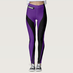 Women’s Leggings Black Dark Purple